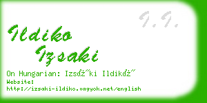 ildiko izsaki business card